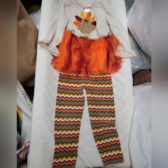 Little Lass Thanksgiving Outfit 3t - Picture 1 of 3
